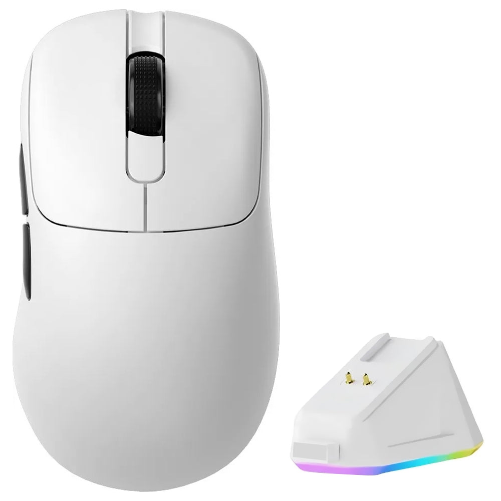 Mouse Gamer Ajazz AJ179P MC — Sem Fio, 18.000 DPI e Base Magnética RGB